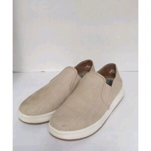 OluKai Kiihele Ili Leather Slip On Shoe Women Size 8. 5 Tan Sneaker Casual Comfy